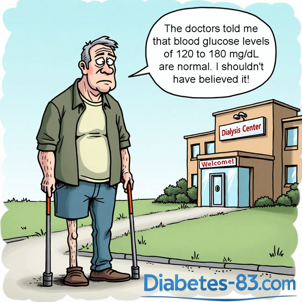 Normal blood glucose levels in diabetes