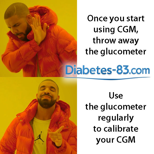 Blood sugar monitoring: use glucometer together with CGM Blood sugar monitoring: use glucometer together with CGM
